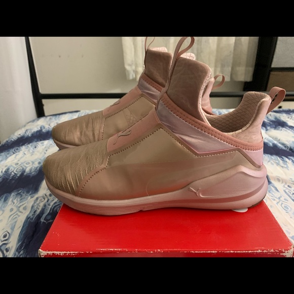 Rose Gold Puma Trainers - Picture 5 of 11